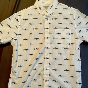 Banana Republic button up shark print